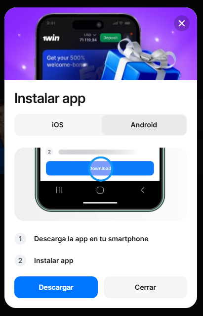 1win para Android