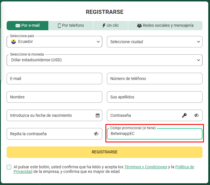 Dónde introducir los códigos promocionales y cómo usar los bonos