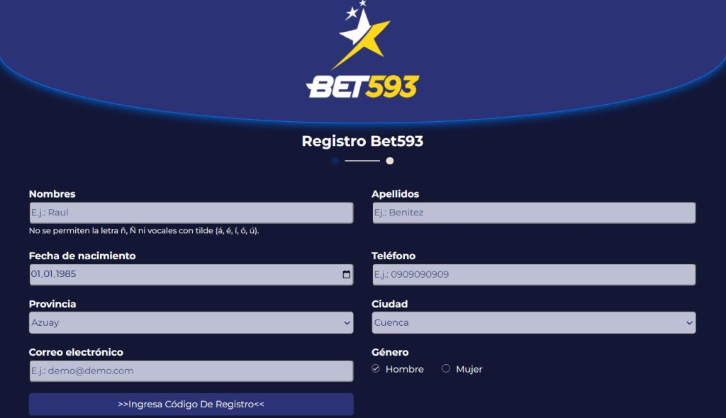 Cómo registrarse bet593